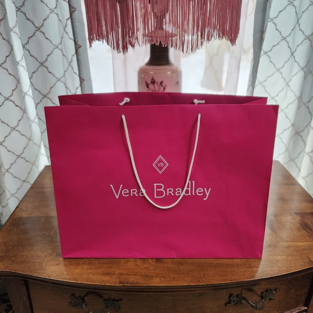 ADD TO BUNDLE ITEM!Vera Bradley Hot Pink Large Empty Shopping Bag 12hx 16w x 6d